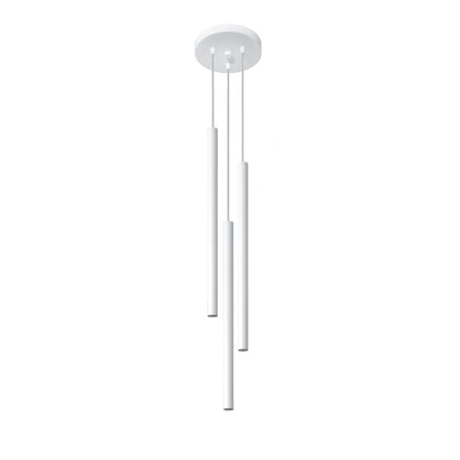Moderne witte buisvormige hanglamp – Modèle Elkaris