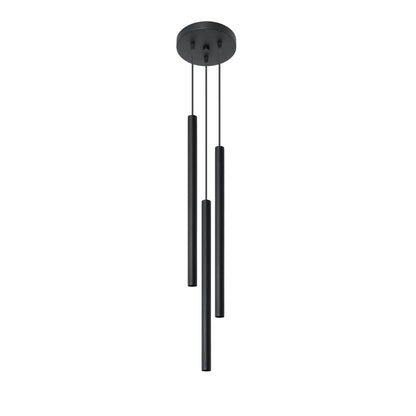 Zwarte metalen cilinder hanglamp woonkamer – Modèle Narelis