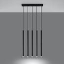 Black steel suspension tube 5 lights – Arcania model