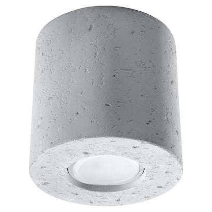 Grijze industriële betonnen plafondlamp woonkamer – Modèle Orphéos