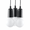 Minimalistische zwarte hanglamp met 3 lampen – Elvaris