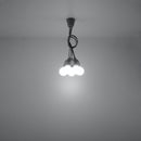Hanglamp minimalistisch grijs 5 lampen - model Ardanis