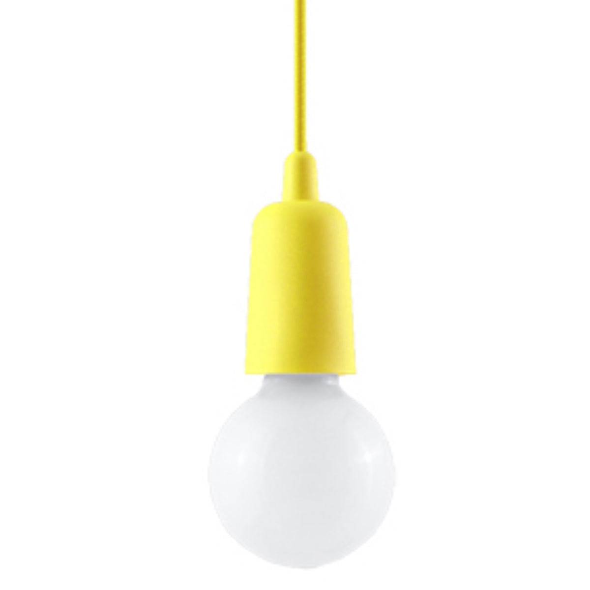 Minimalistische gele PVC-hanglamp woonkamer – Modèle Solarys