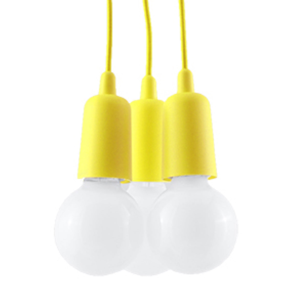Minimalistische gele hanglamp 3-lichts – modèle Solerio