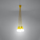 Minimalistische gelbe Pendelleuchte mit 5 Leuchtmitteln – Modello
