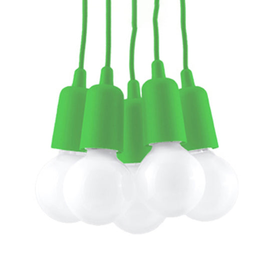 Minimalistische groene hanglamp 5-lichts – Modèle Verdisia