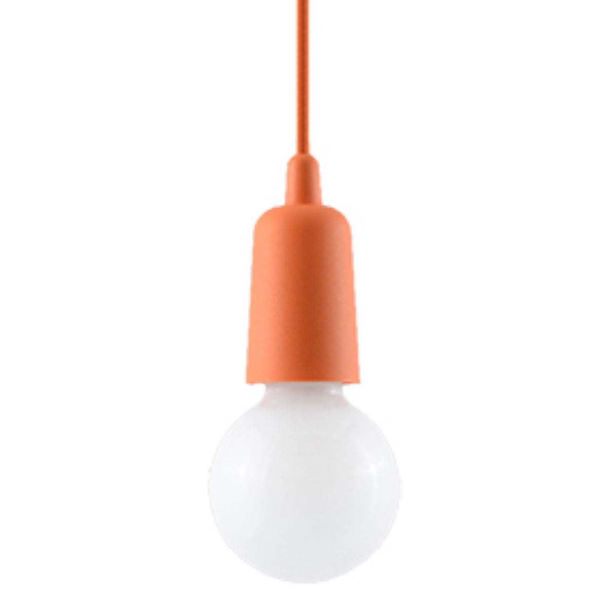 Suspension minimaliste orange pour salon – Modèle Solenya
