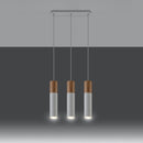 Modern white wood pendant light 3 lights – Nolaris