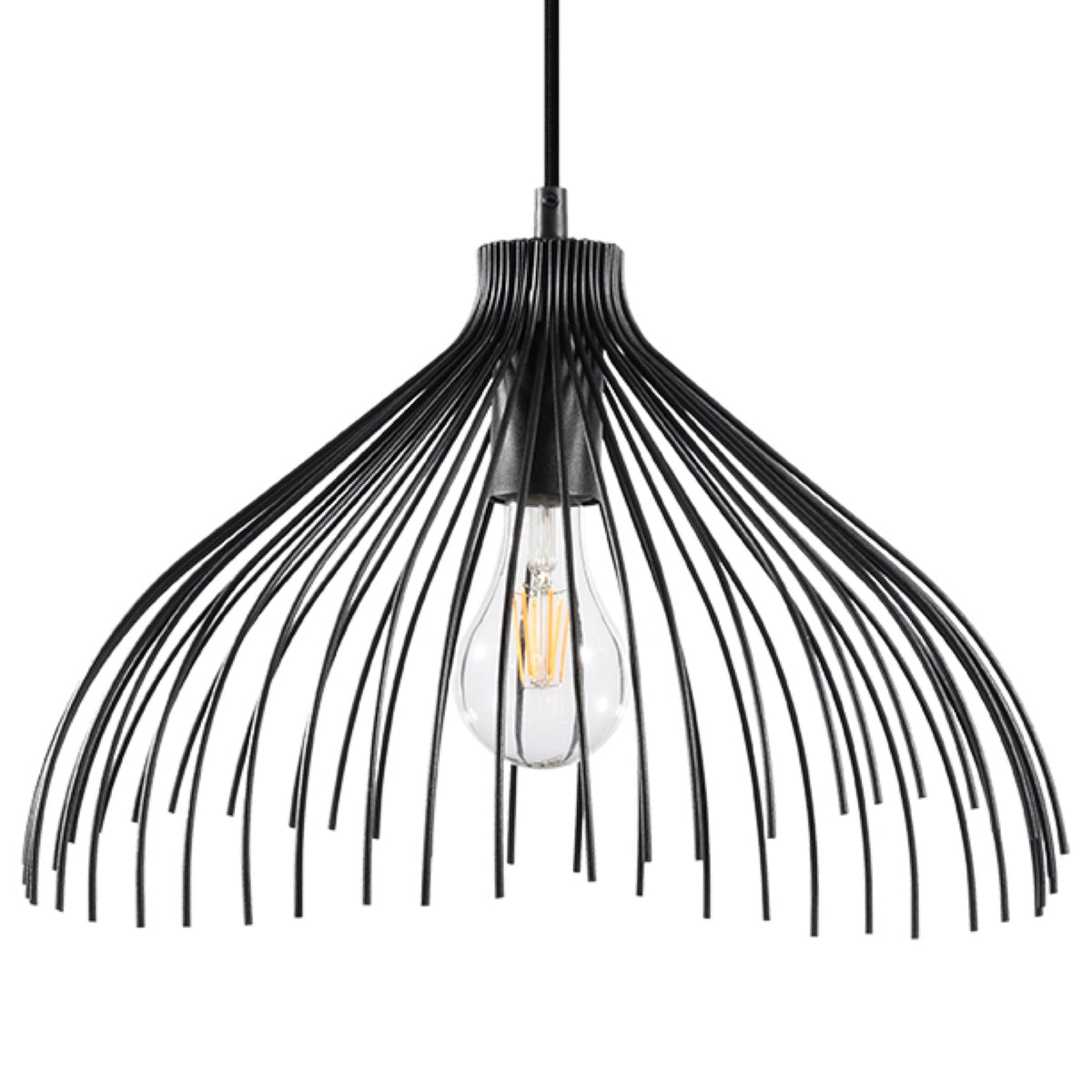 Industriële zwarte stalen hanglamp – Modèle Atheris