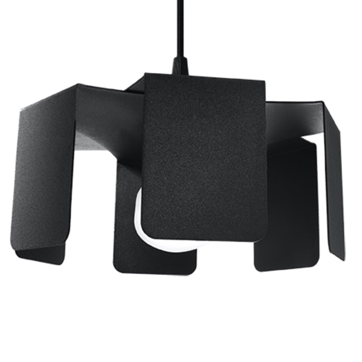 Industriële zwarte staaldraadhanglamp – Modèle Noxare