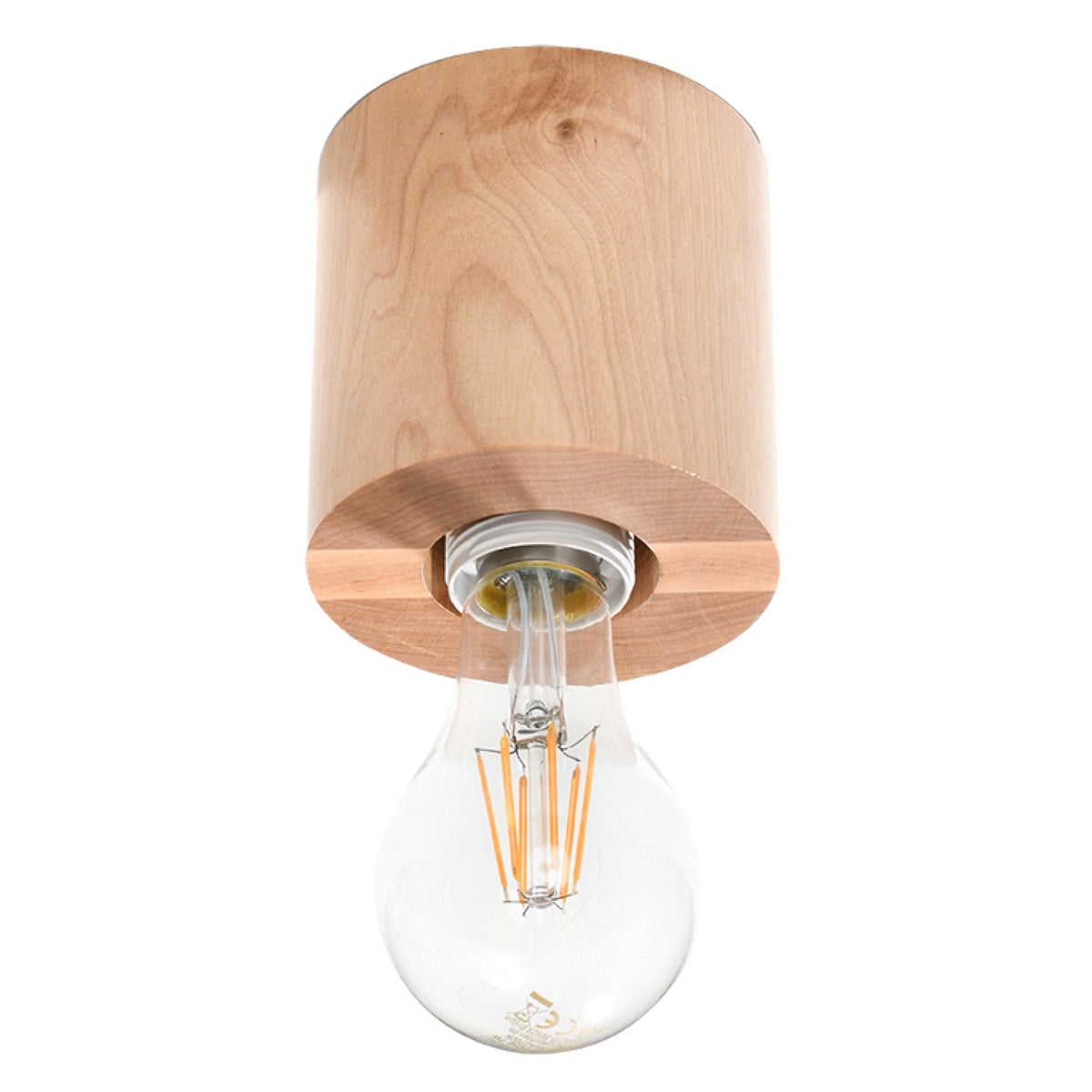 Minimalistische natuurlijk houten plafondlicht woonkamer – Modèle Norvian