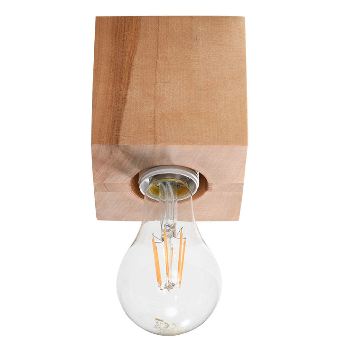 Minimalistische natuurlijk houten plafondlicht woonkamer – Modèle Arvoden