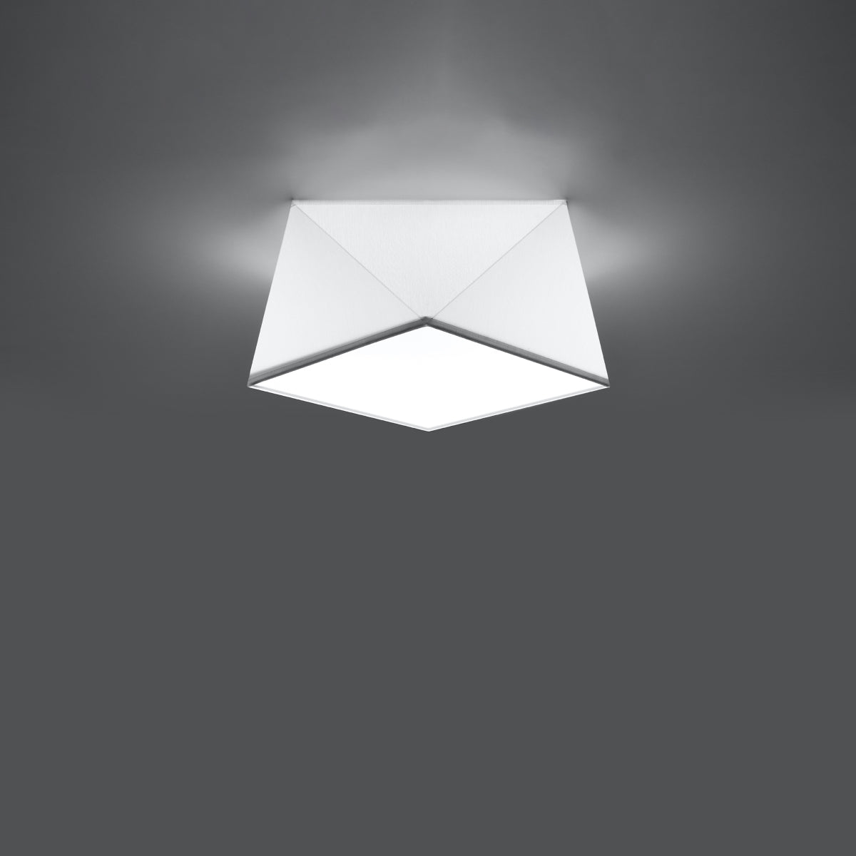 Moderne witte geometrische plafondlamp voor woonkamer – Model Hexandor