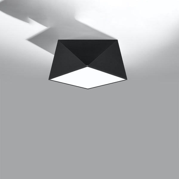 Modern black geometric ceiling light living room – Noxaris model