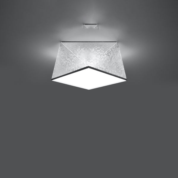 Modern silver geometric ceiling light living room – Sylphara model