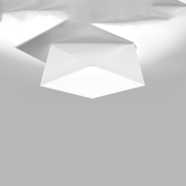 Modern white geometric ceiling light – Arthexa model