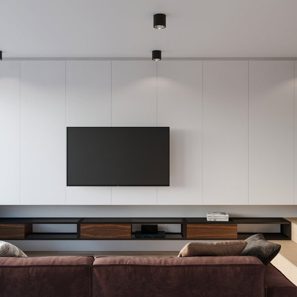 Ceiling light cylindrical black modern - Model Norexis