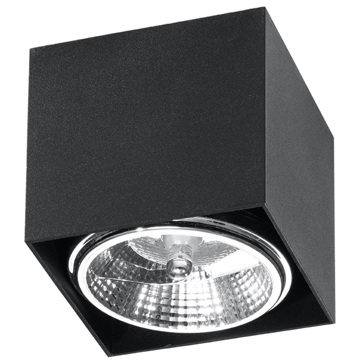 Plafondlamp kubus zwart modern voor interieur – Modèle Nerevra