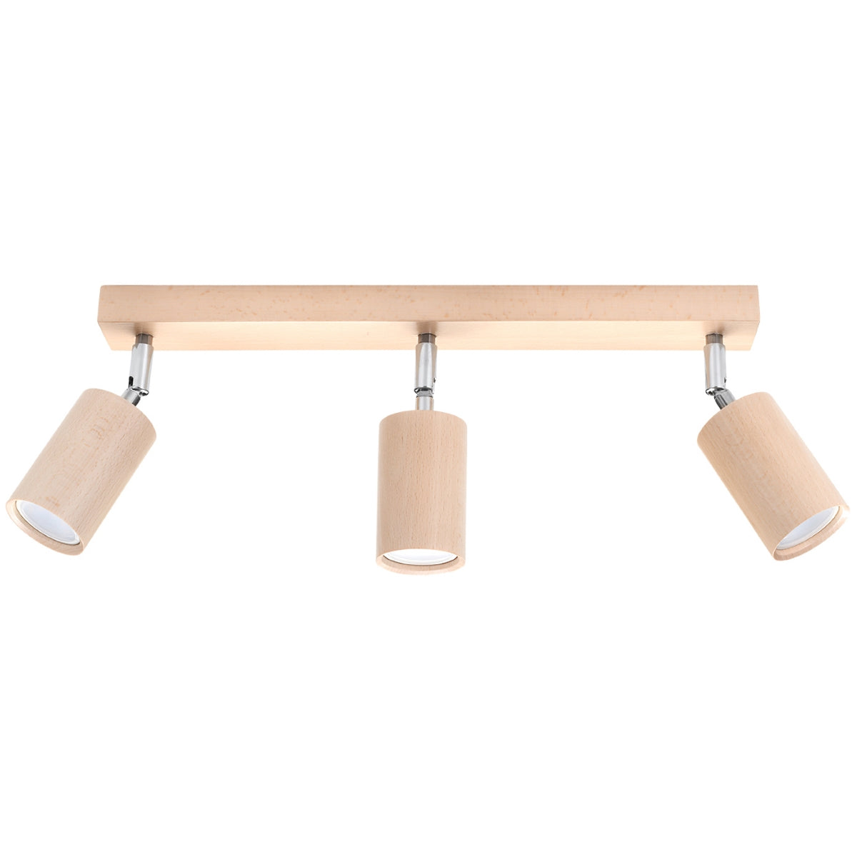 Plafondlamp hout naturel Scandinavisch 3 spots – Modèle Norveth