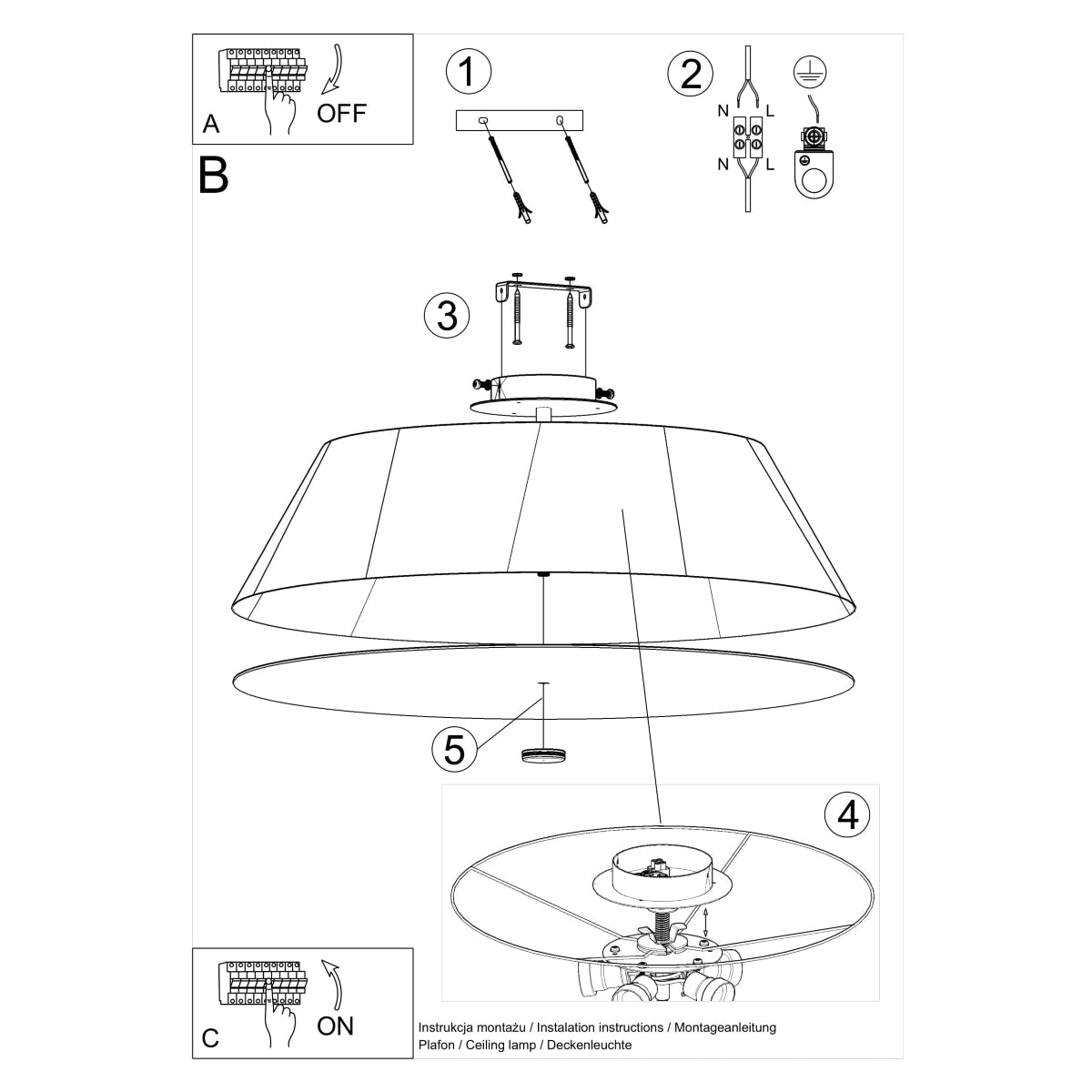Ceiling Light model Orphéa photo 6 | Luxarmonie