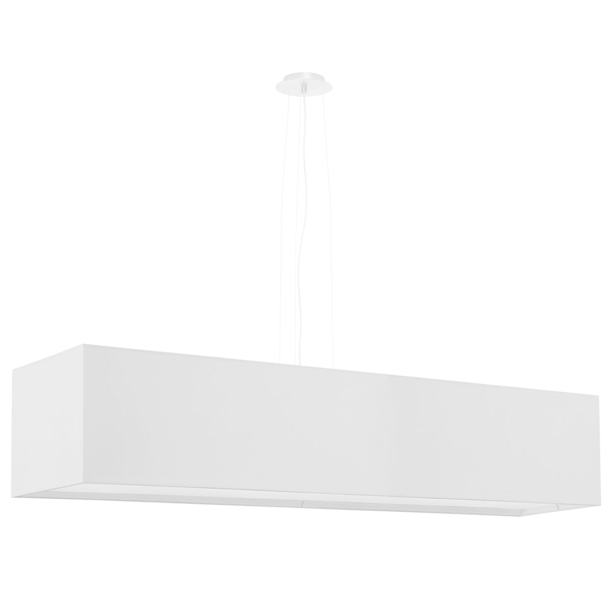 Minimalistische rechthoekige witte kroonluchter woonkamer – Orvella