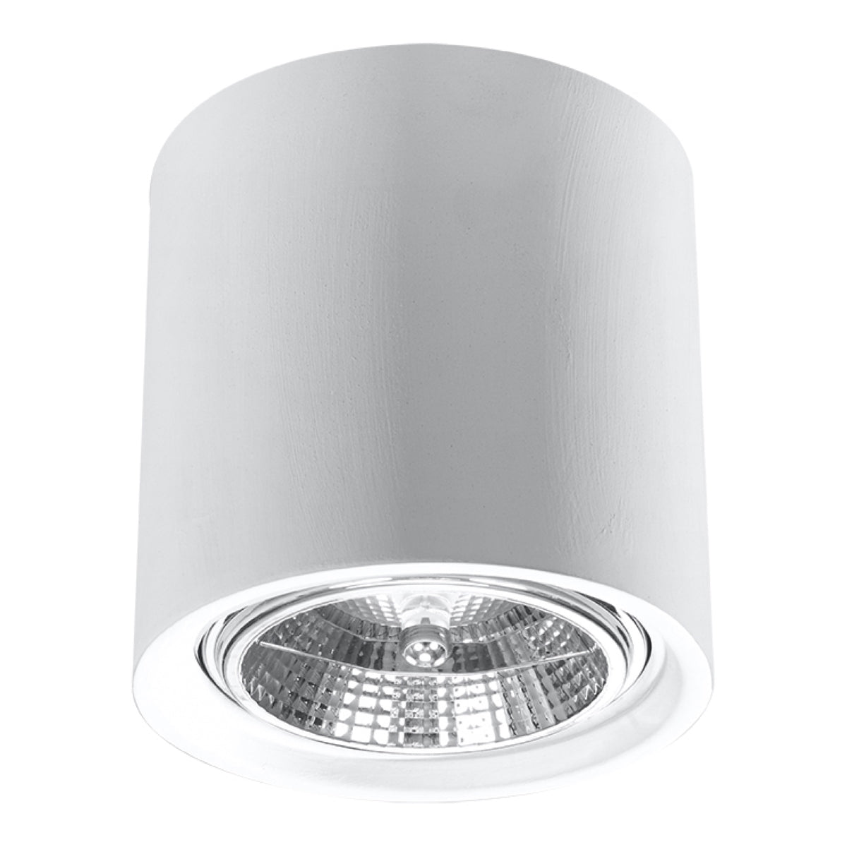 Plafondlamp kubus keramiek wit modern – Modèle Calyssia