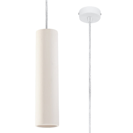 Hanglamp keramiek wit modern voor woonkamer – Modèle Elensia