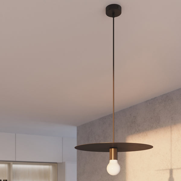 Hanglamp ontwerp zwart staal woonkamer - Model Neravon