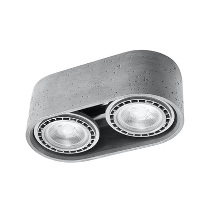 Plafondlamp beton grijs minimalistische – Modèle Varelios