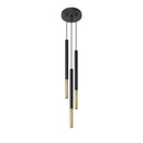 Hanglamp modern zwart en goud 3 lichten - model Arcanis