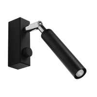 Applique murale tube noir orientable moderne – Norythra