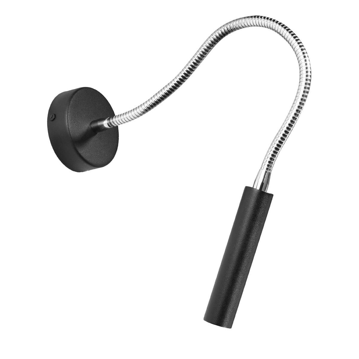 Wandlamp zwart minimalistische verstelbaar – Modèle Noxeral