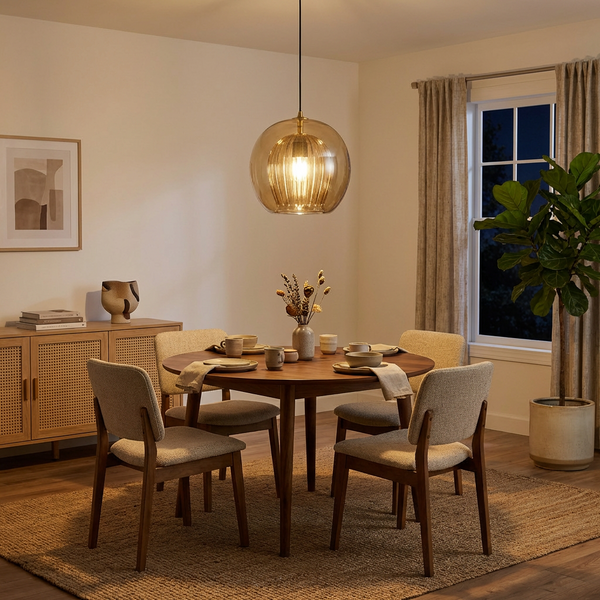 Suspension Verre Peint Éclairage LED Design Naturel – Ruche Cristalline