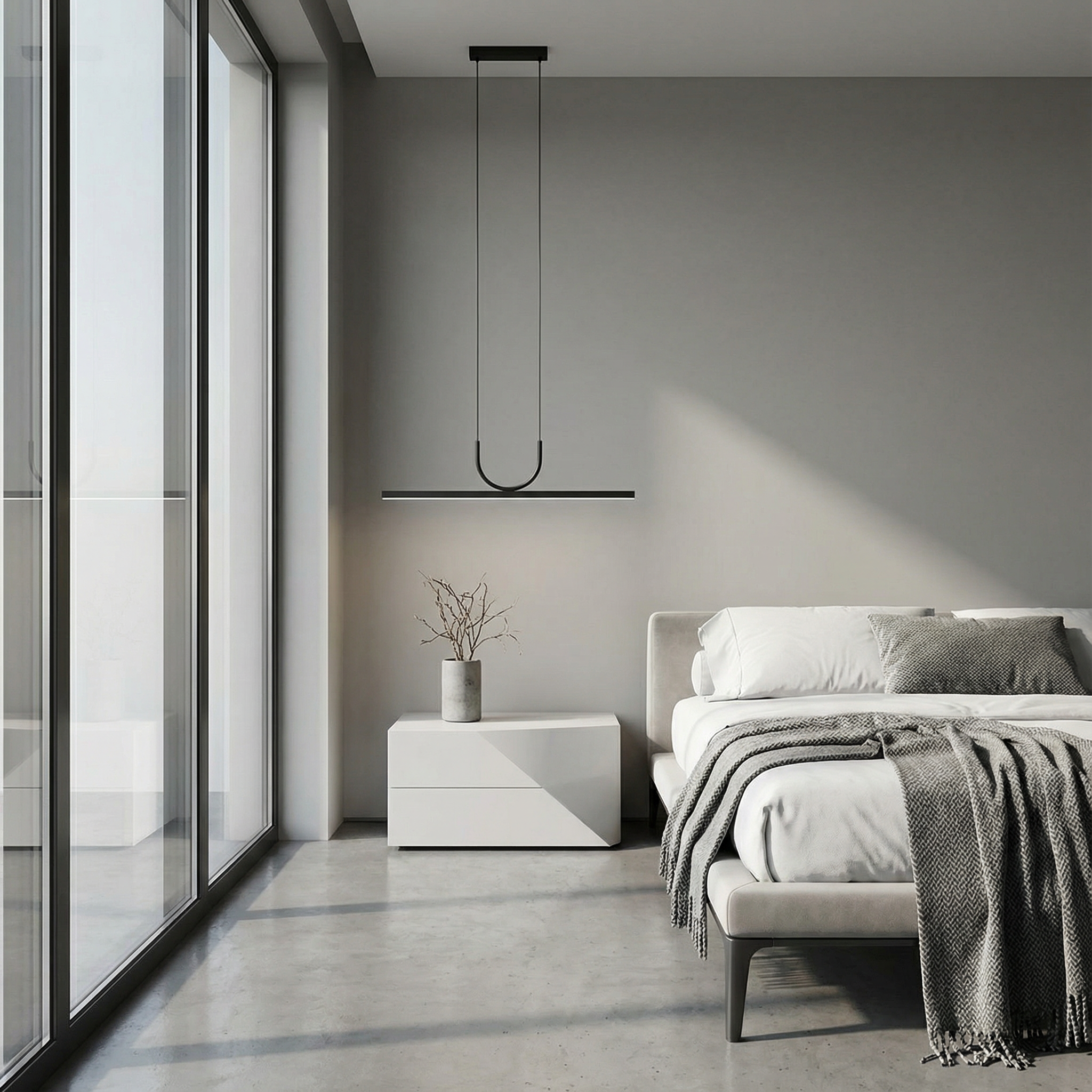 Contemporary Design Pendant Nera Black Finish – View 2
