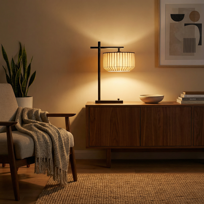 Luxe Tafellamp Lier Silhouet en Zacht Licht – Olum