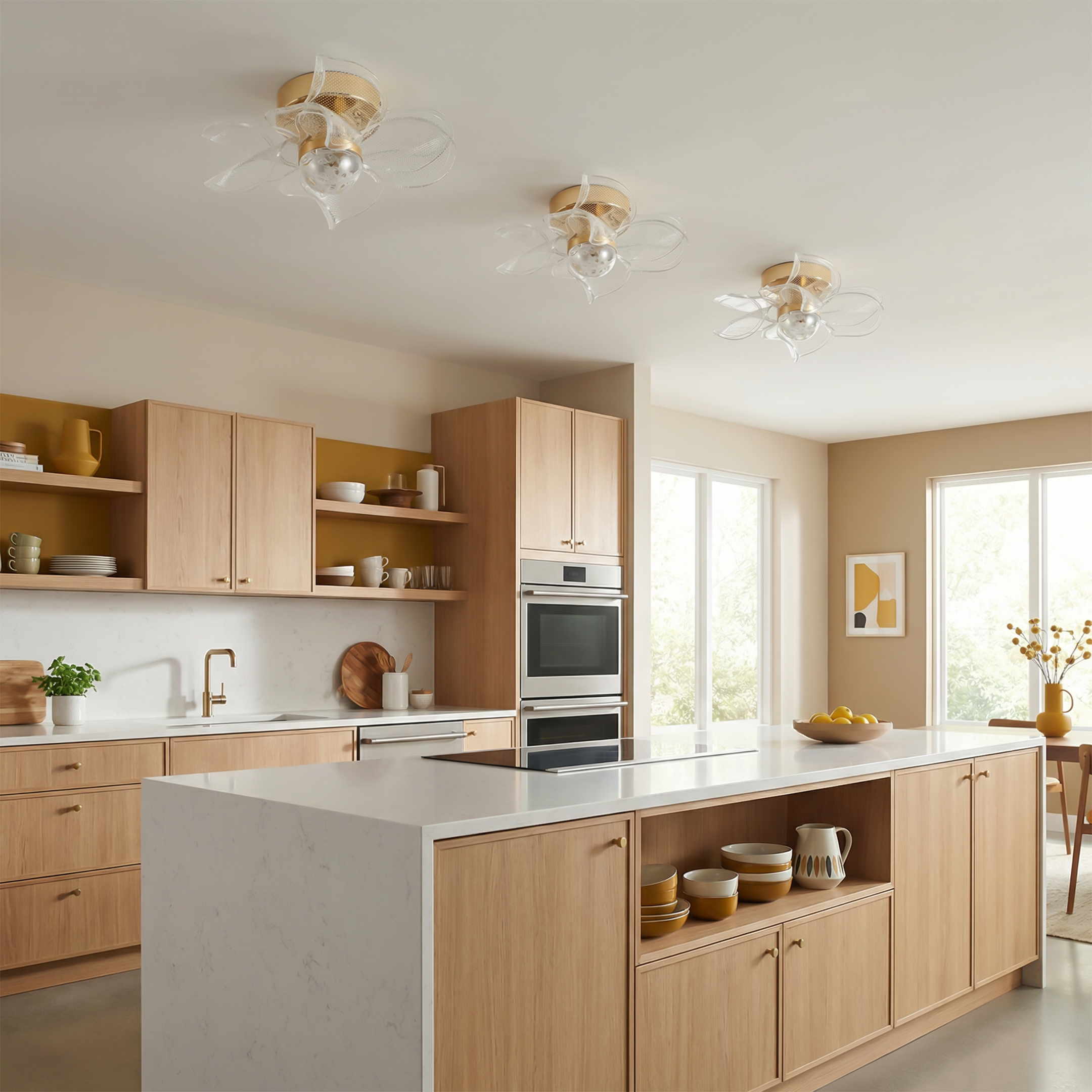 LED plafondlamp goud Nordisch modern design – Aliova