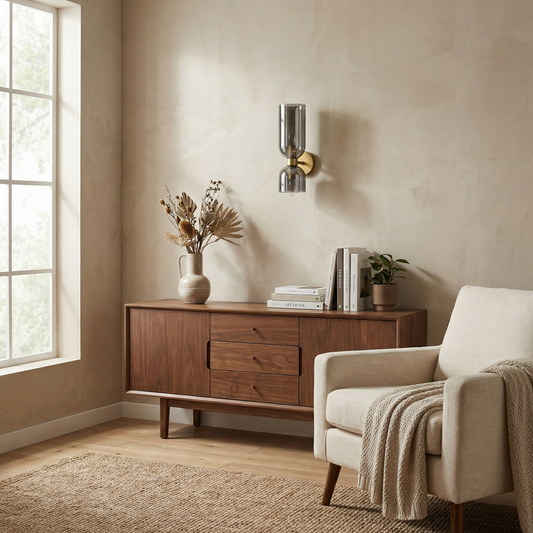 Wandlamp Interieur Verfijnd Transparant Glas – Sorella