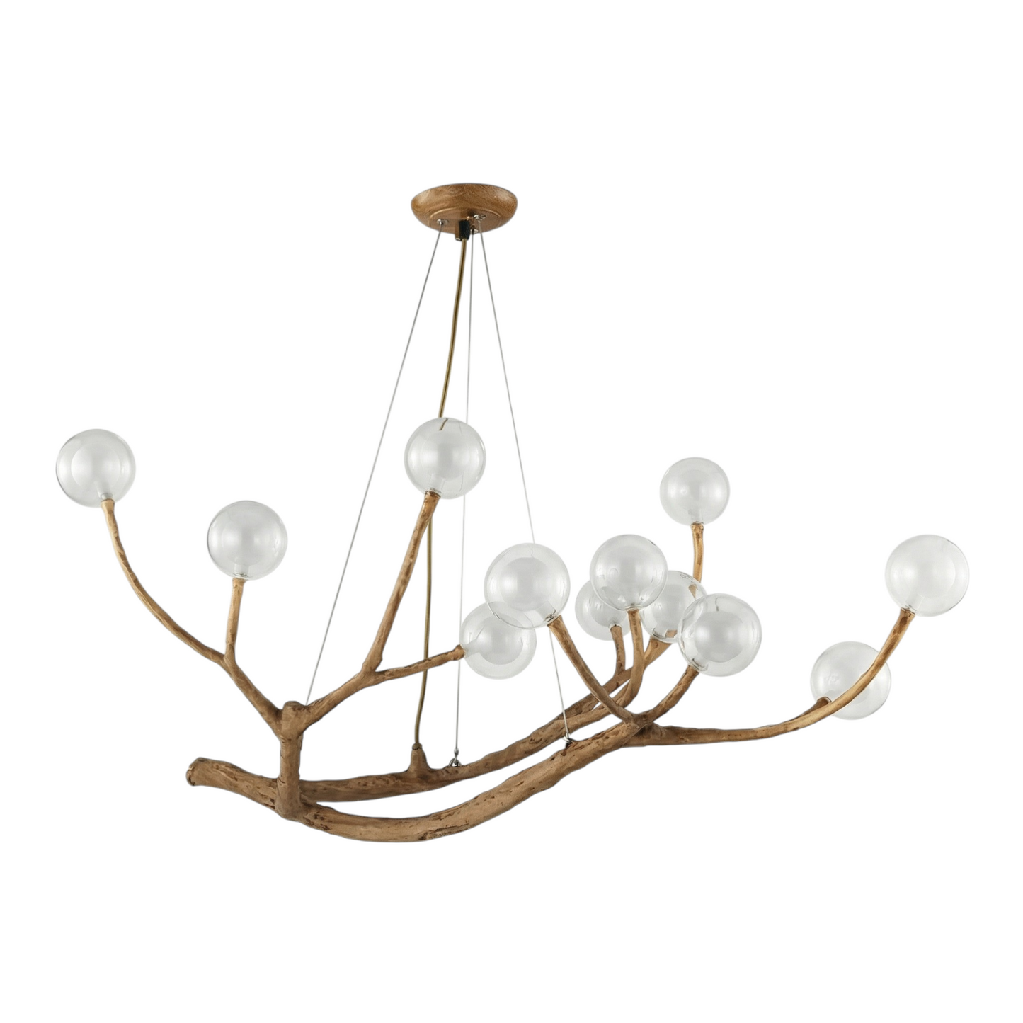 Modern Trendy Plafondlicht met Amber Glas – Haloa