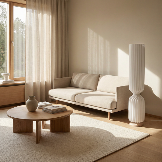 Moderne slanke en zachte vloerlamp – Erida