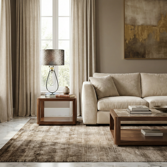 Tafellampe in kristal en flanel voor slaapkamer – Crysteline