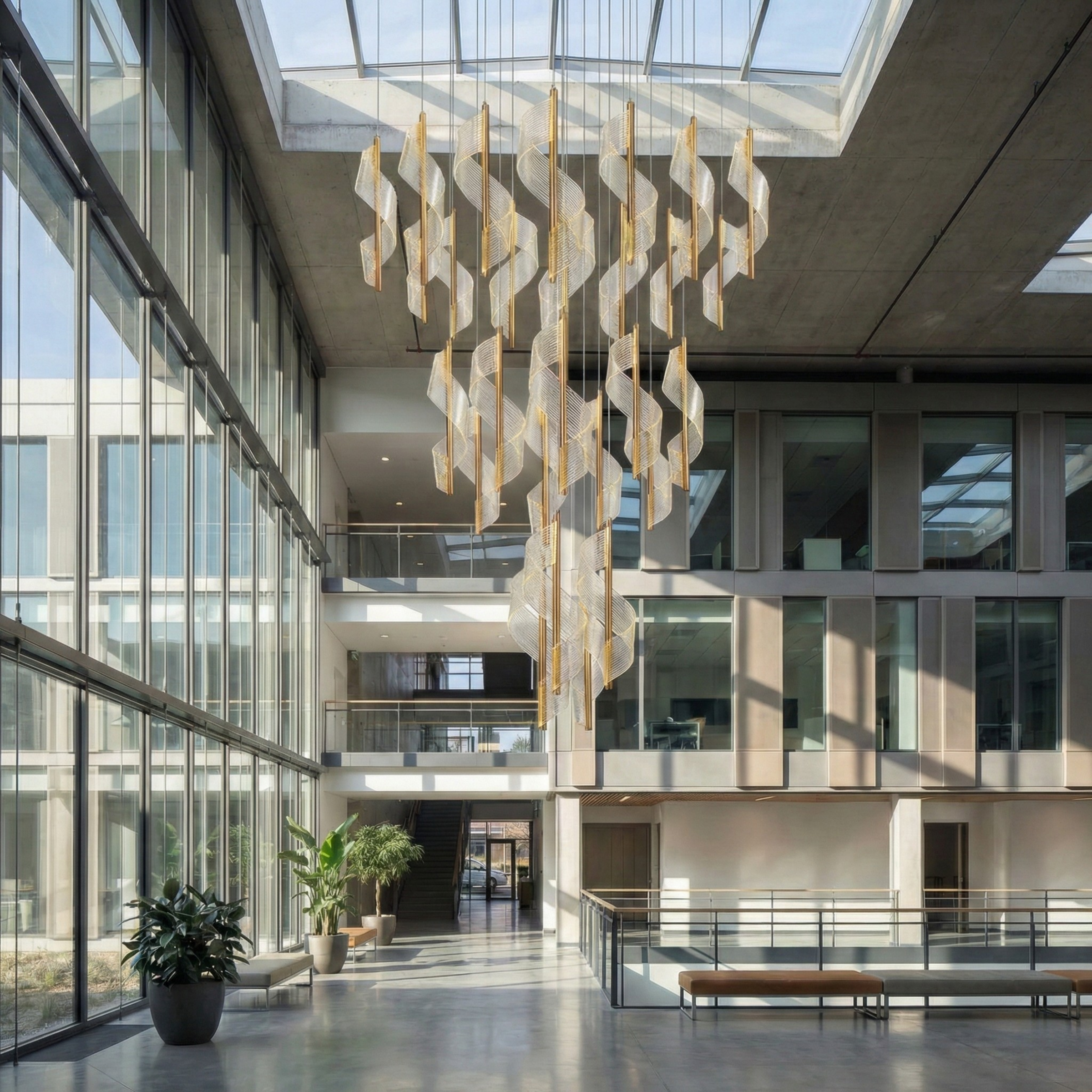 Spirélite Chandelier Ambiance View | Luxarmonie