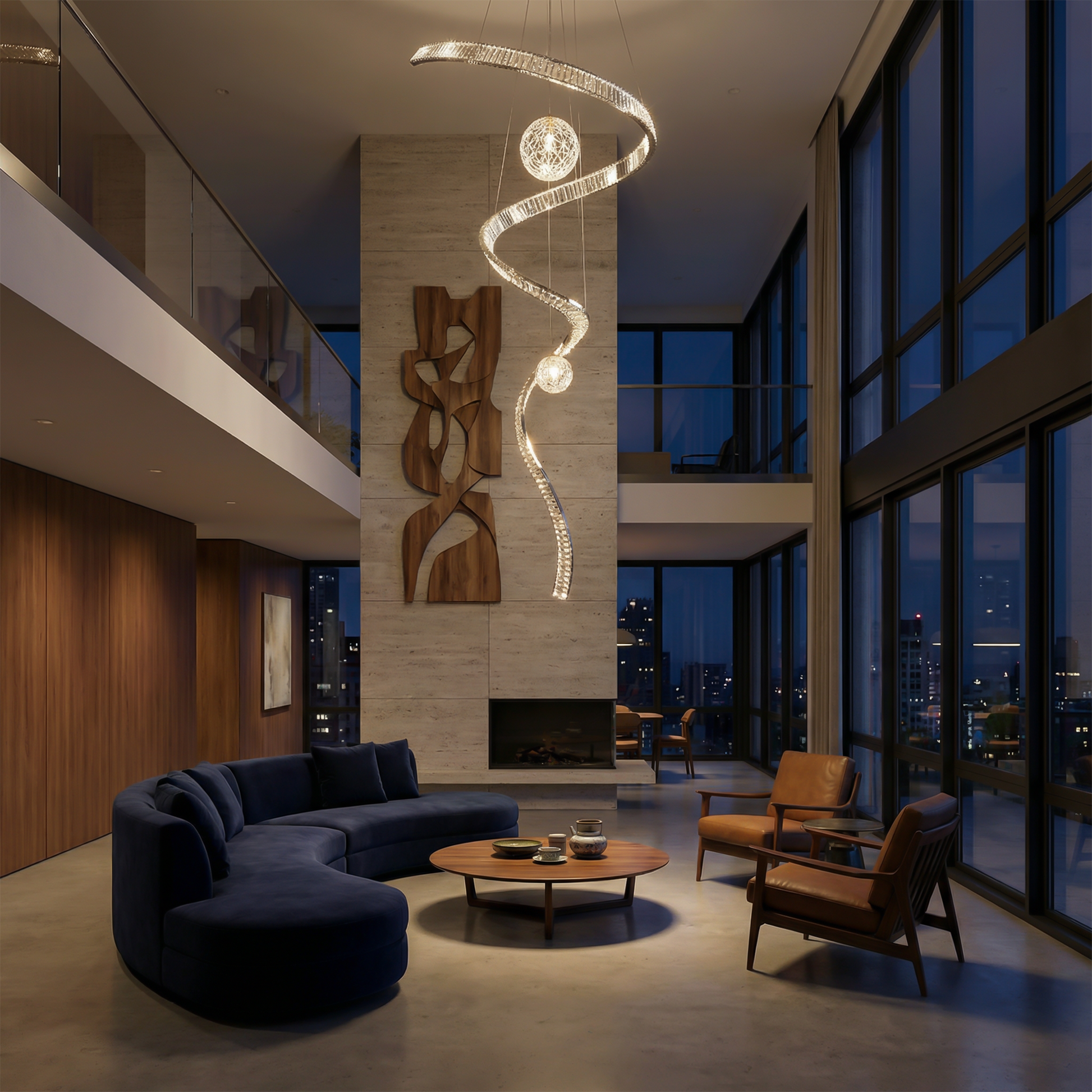 Moderne kristallen hanglamp voor woonkamers – Crystella