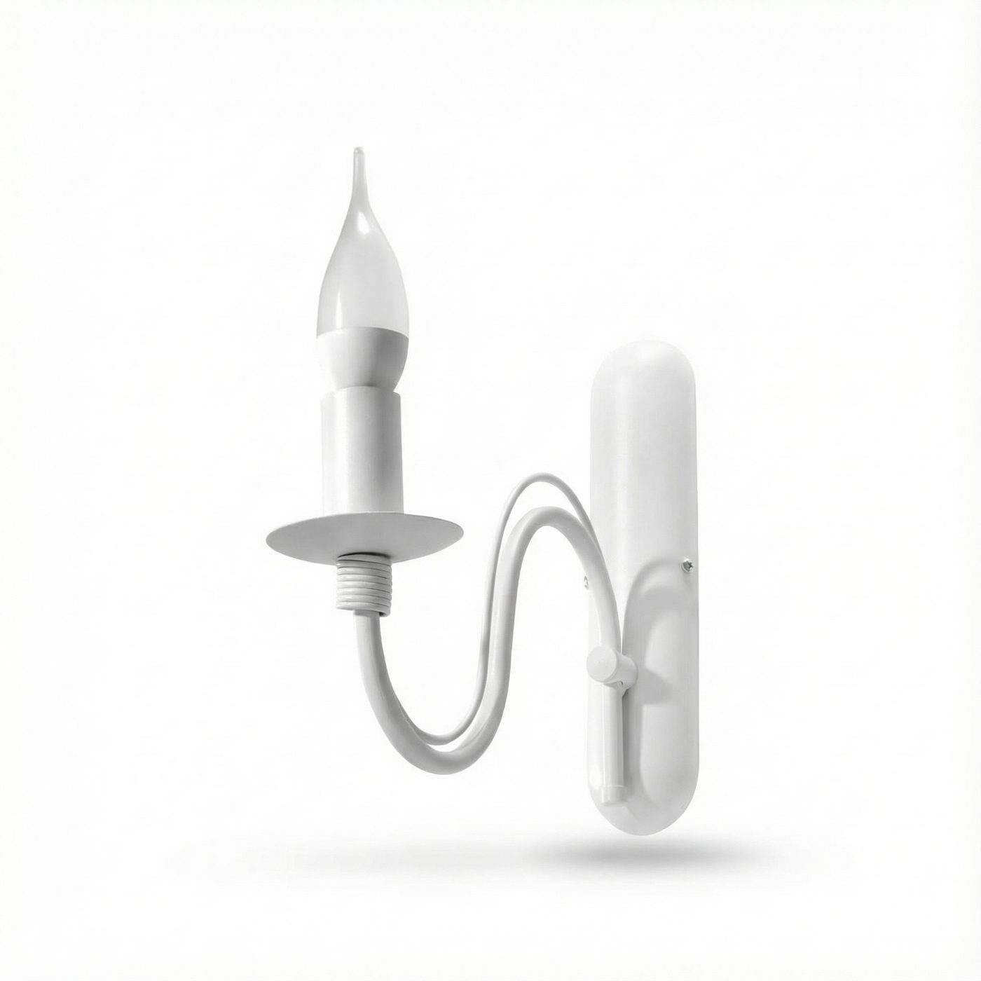 شمعدان جداري من الفولاذ الأبيض العصري – Asterwyn