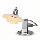 Vintage Tafellamp van Glas en Staal – Oréa