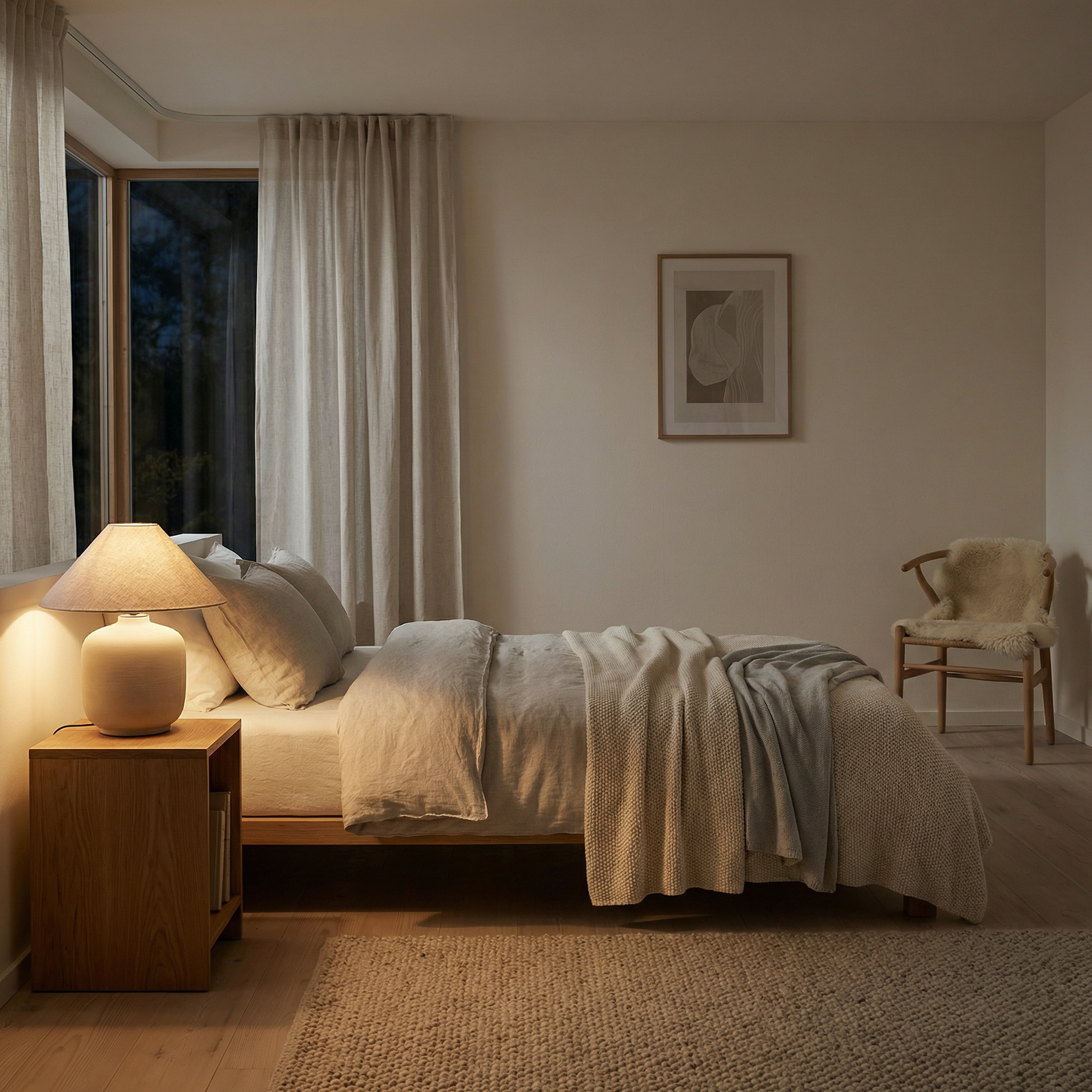 Keramische tafellampe in Japanse stijl voor woonkamer – Zenara