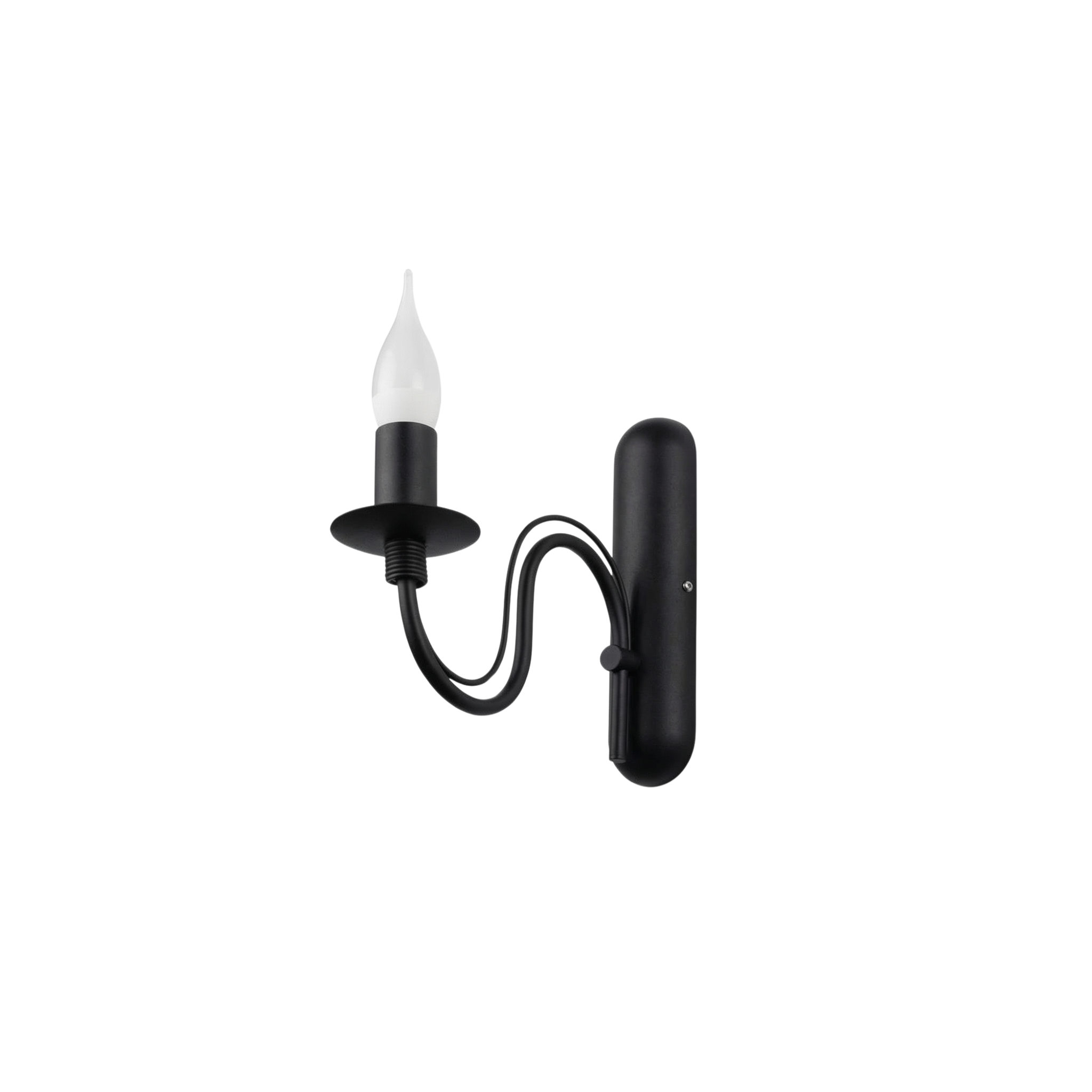 Applique murale bougeoir noir moderne – modèle Vespera