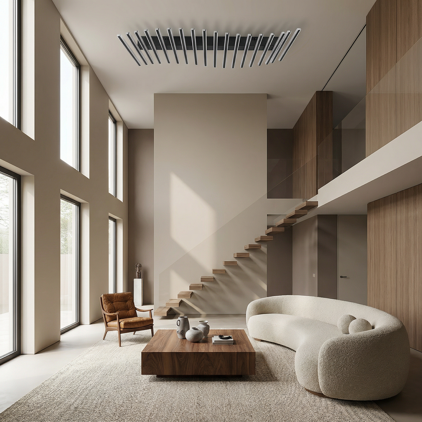 IJzeren LED Semi-Flush Kroonluchter Hedendaags Design – Equinox