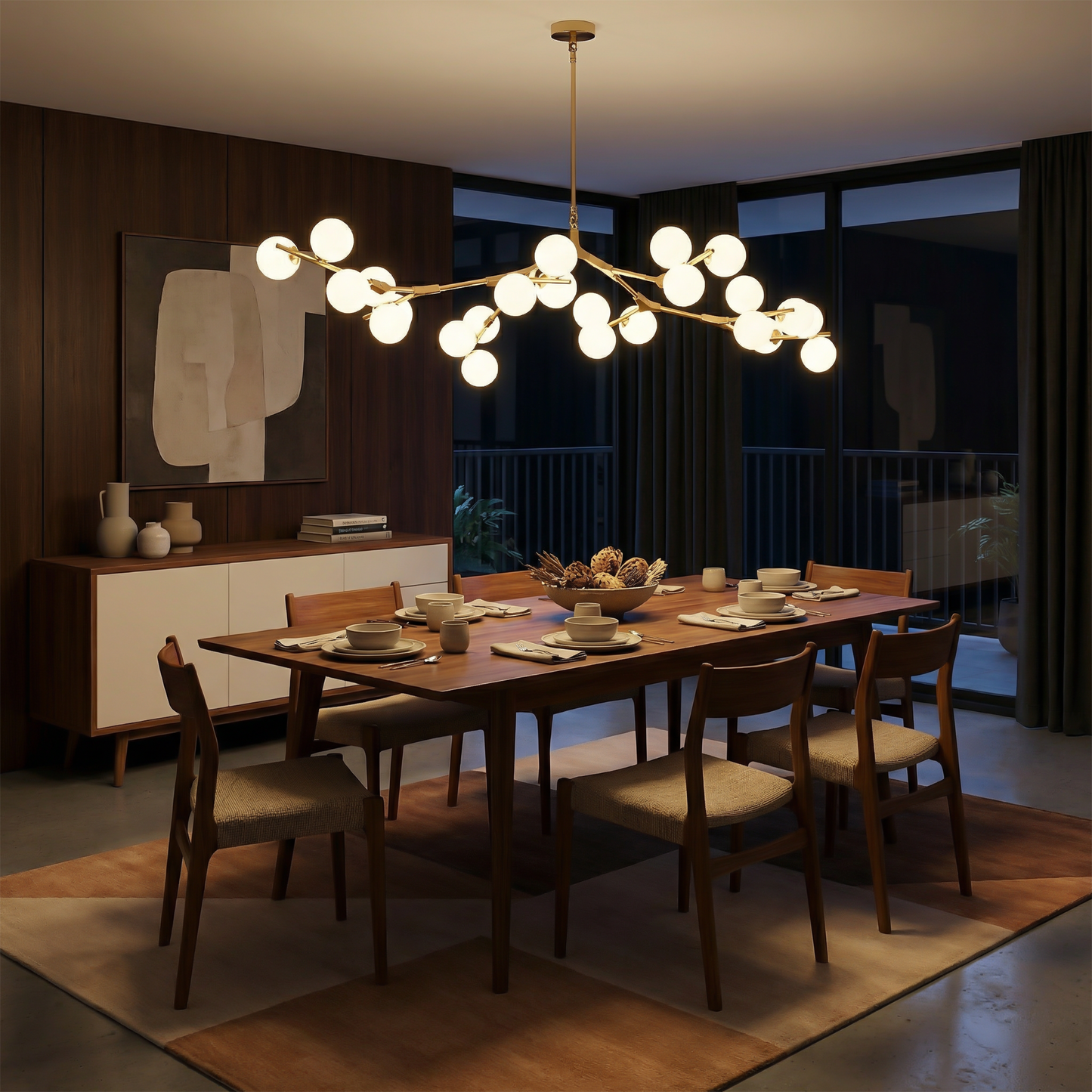 Elegante hanglamp met gesneden takken verfijnd design – Ramura