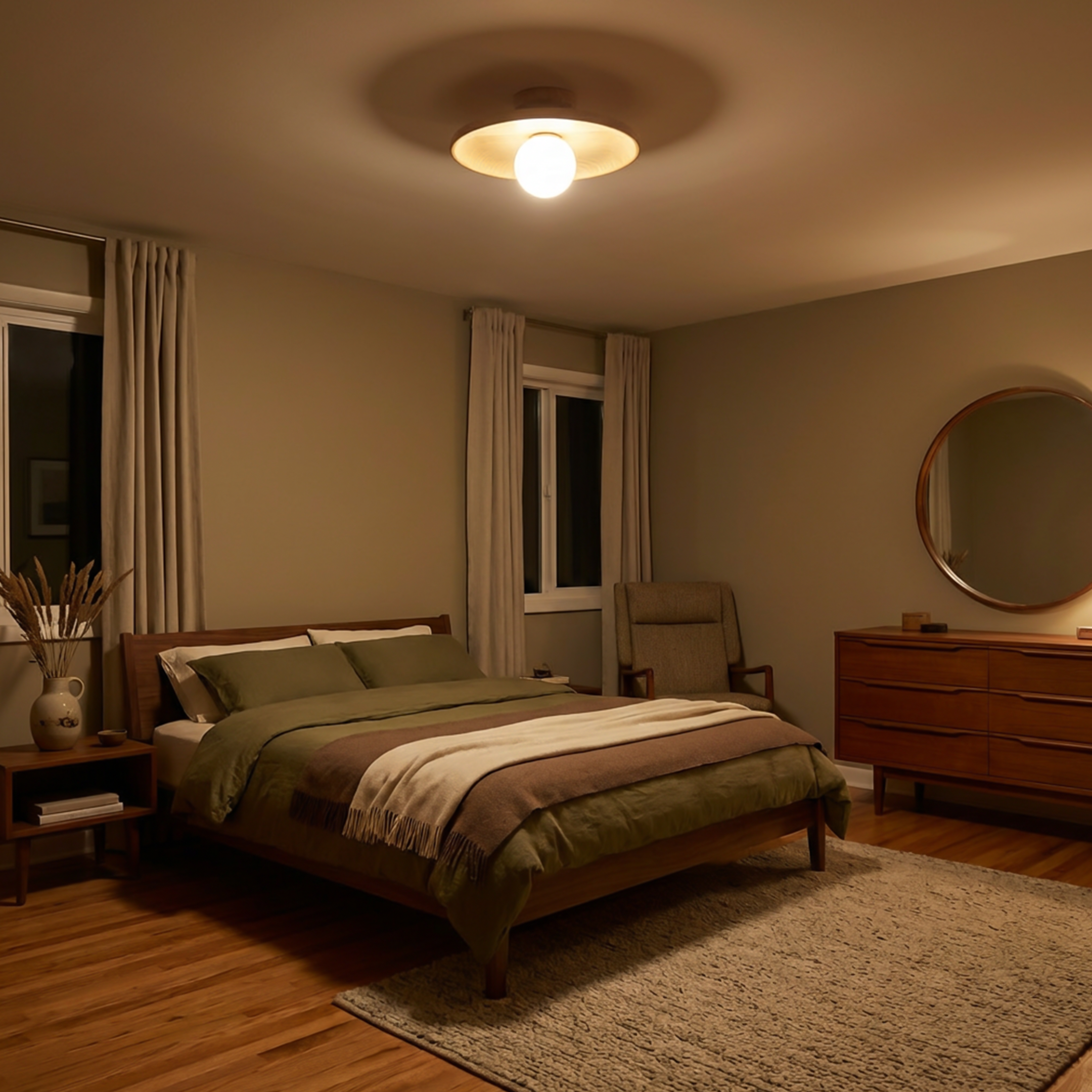 Light Wood Ceiling Light Zen and Contemporary Ambiance – Marbena