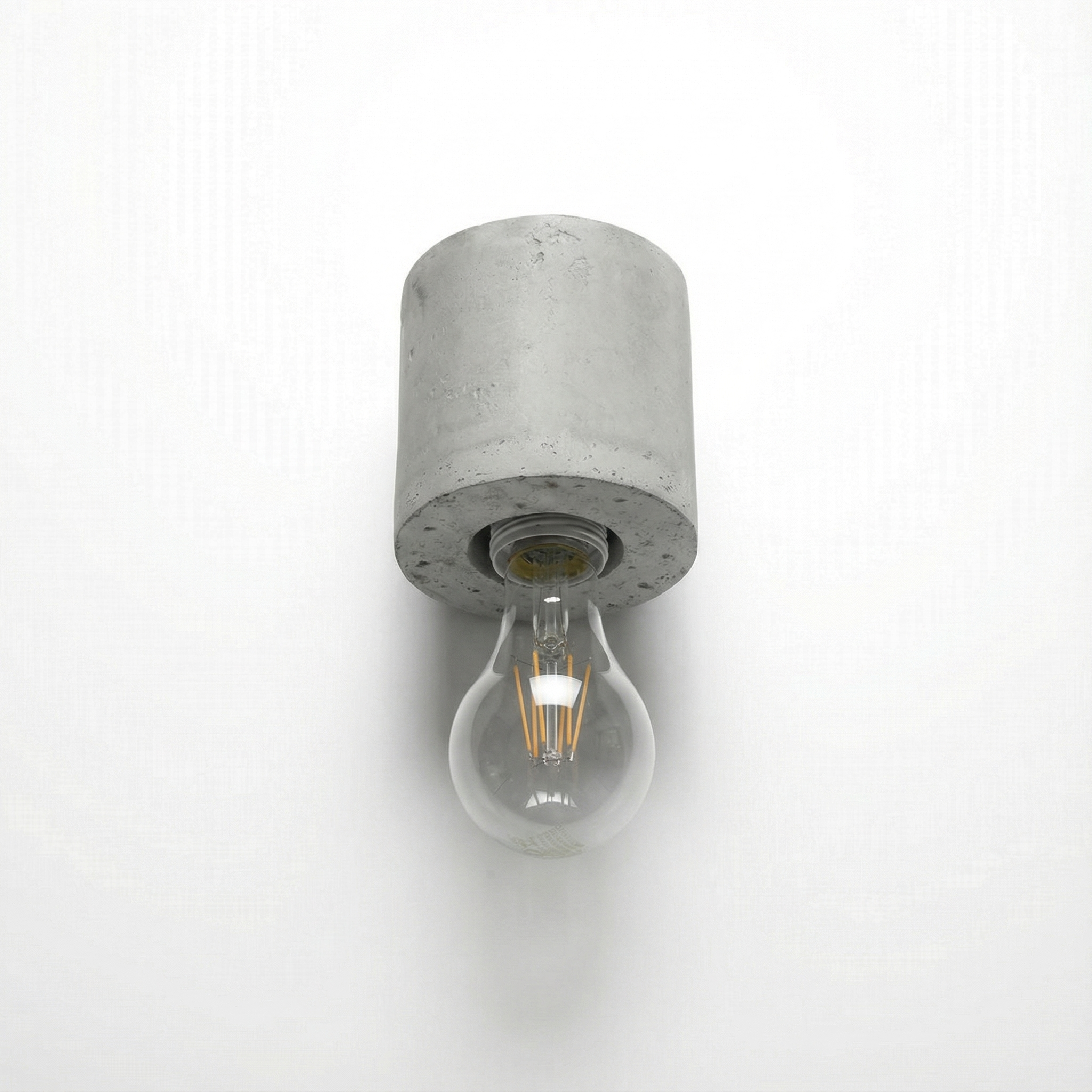 Plafonnier béton gris minimaliste salon – Modèle Arkanor